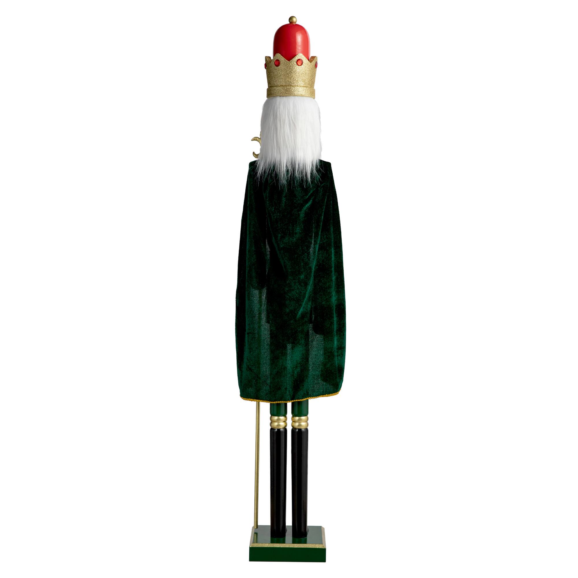 Glitzhome® 3.5ft. Wooden Christmas King Nutcracker